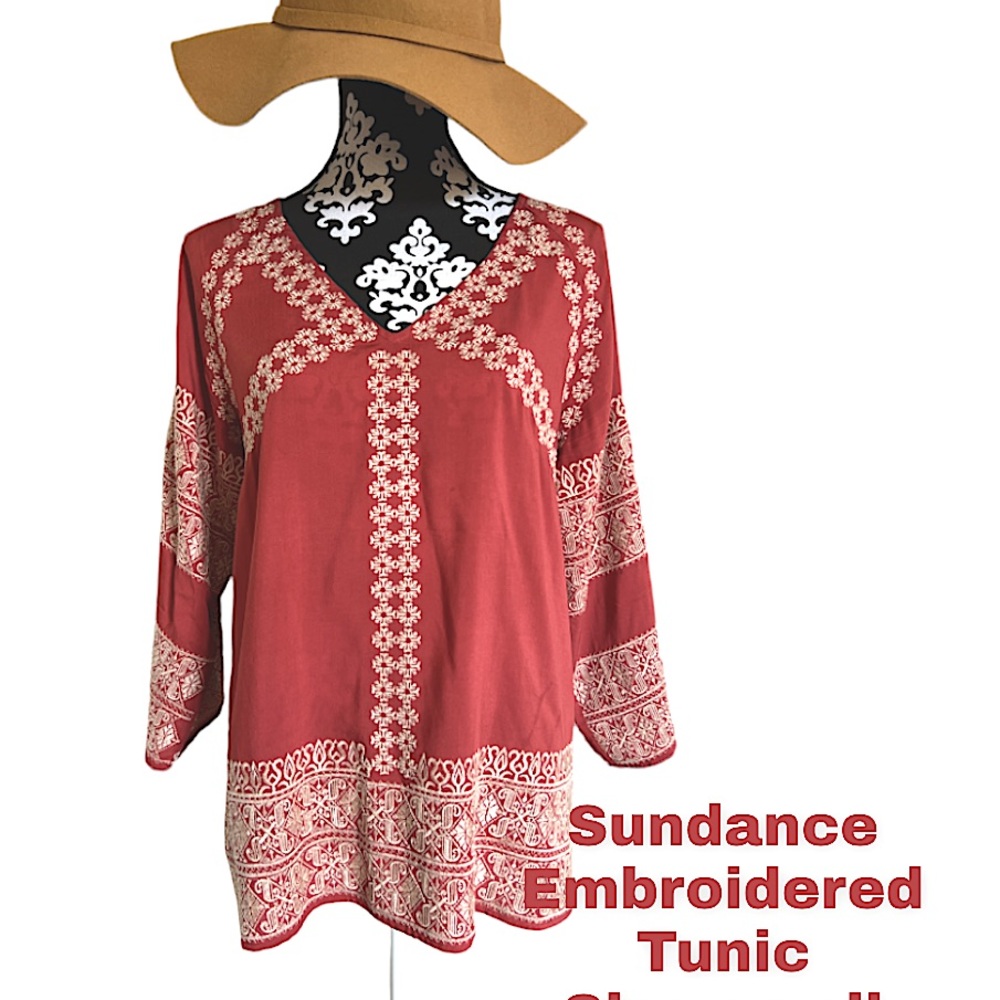 Sundance Catalog embroidered tunic